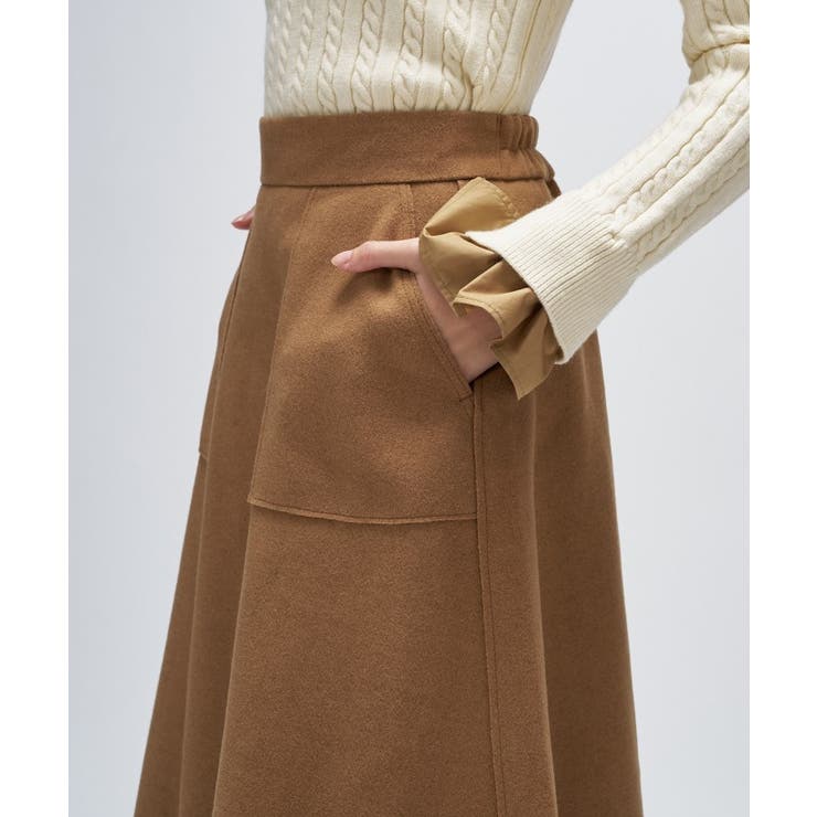 【手洗い可】メルトンジャージフレアスカート | cloenc | 詳細画像10 