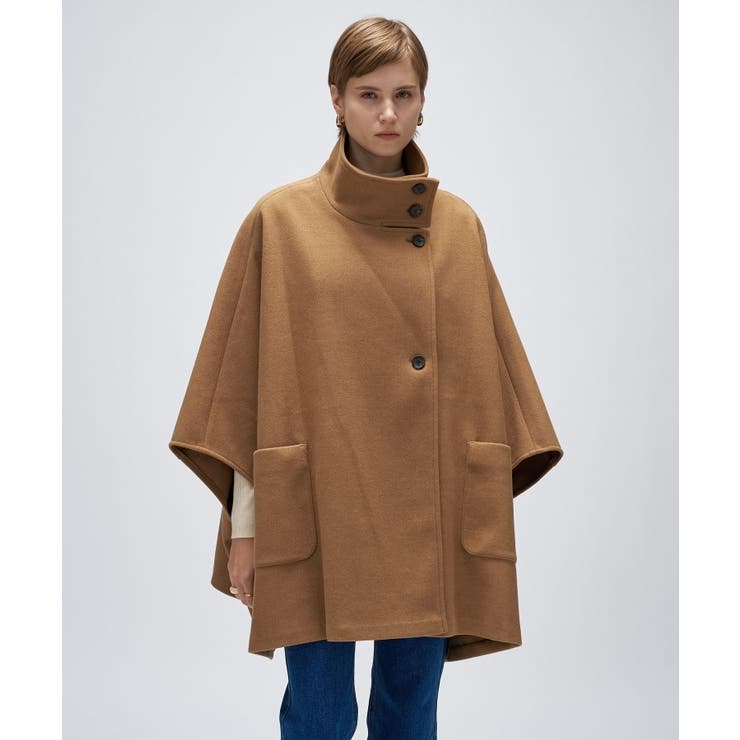 【手洗い可】メルトンジャージケープコートコート | cloenc | 詳細画像2 