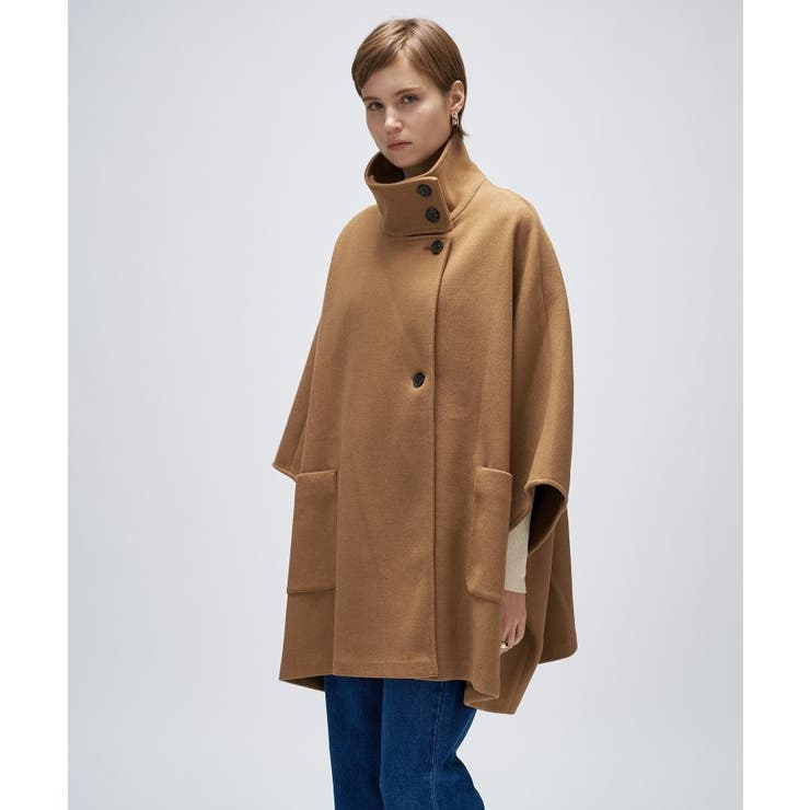 【手洗い可】メルトンジャージケープコートコート | cloenc | 詳細画像3 