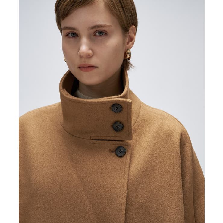 【手洗い可】メルトンジャージケープコートコート | cloenc | 詳細画像6 