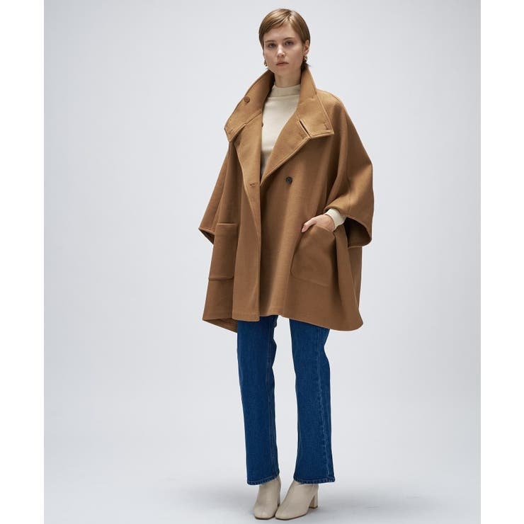 【手洗い可】メルトンジャージケープコートコート | cloenc | 詳細画像9 