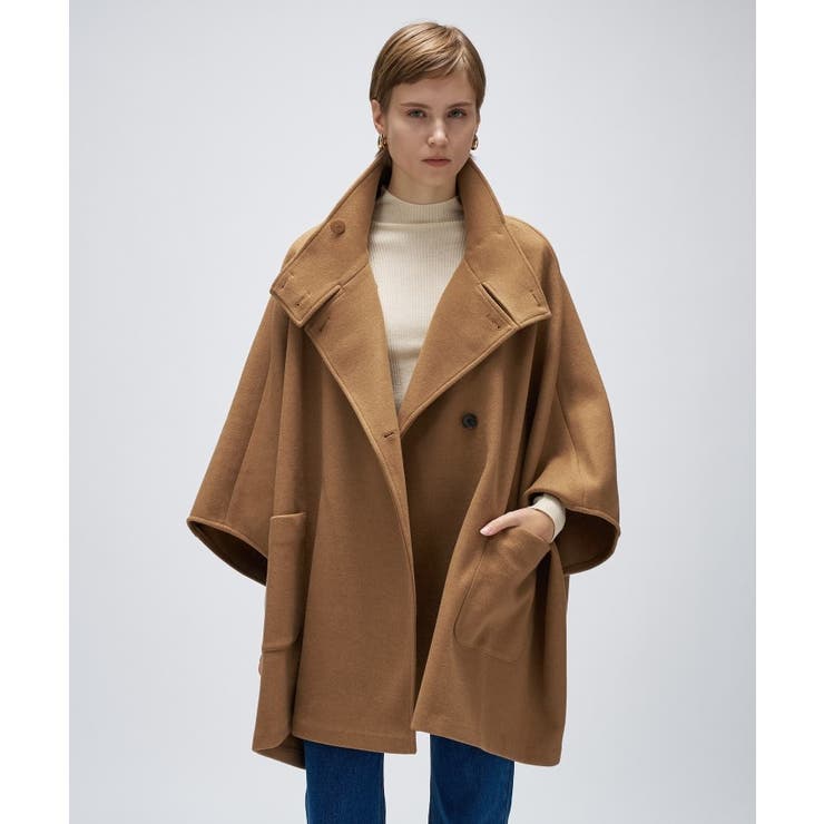 【手洗い可】メルトンジャージケープコートコート | cloenc | 詳細画像10 