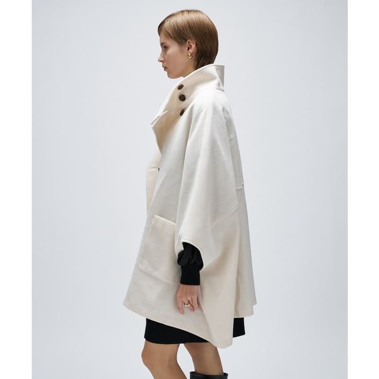 【手洗い可】メルトンジャージケープコートコート | cloenc | 詳細画像16 