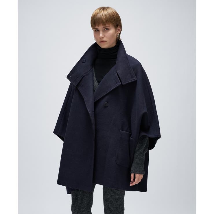 【手洗い可】メルトンジャージケープコートコート | cloenc | 詳細画像20 