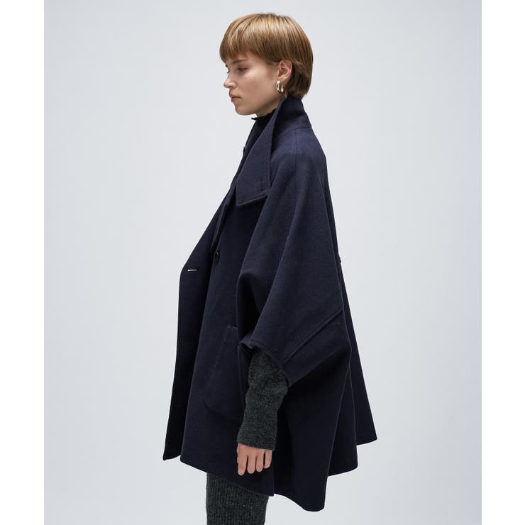 【手洗い可】メルトンジャージケープコートコート | cloenc | 詳細画像21 