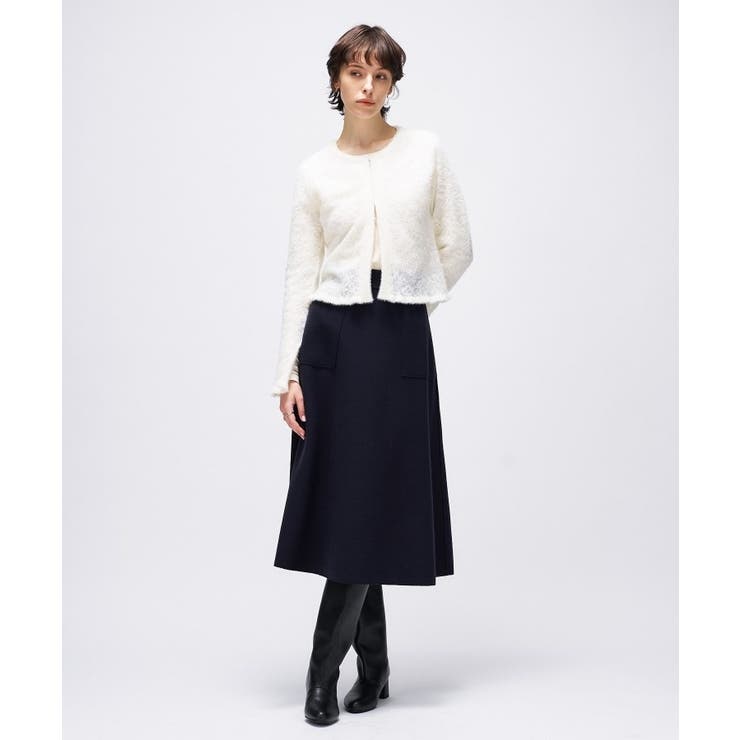 【手洗い可】フェザーヤーンレースニットカーディガン | cloenc | 詳細画像1 