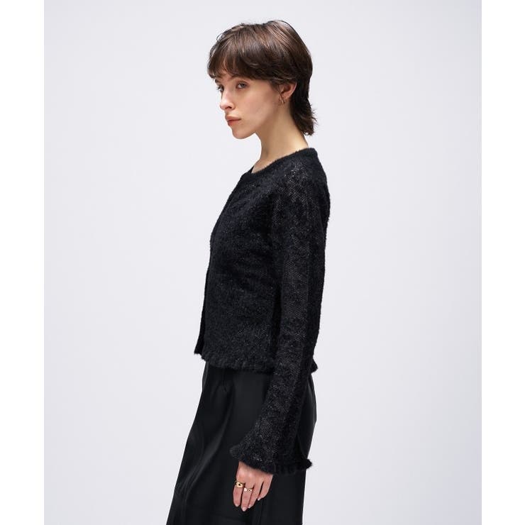 【手洗い可】フェザーヤーンレースニットカーディガン | cloenc | 詳細画像17 