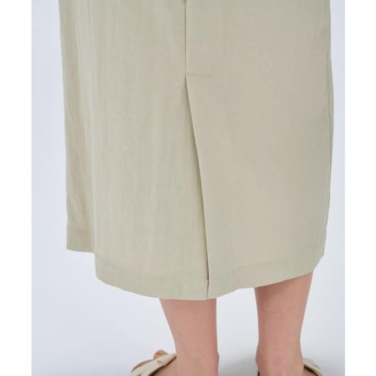 【セットアップ／マシンウォッシュ】レーヨンツイルIラインスカート | cloenc | 詳細画像8 