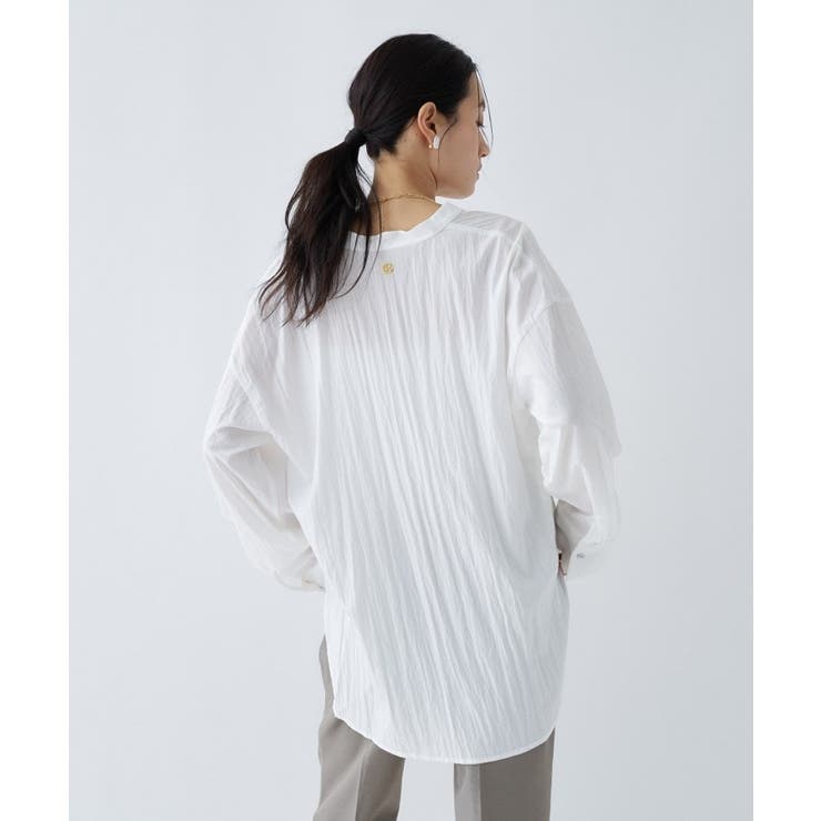 【手洗い可】スキッパーシャツブラウス | cloenc | 詳細画像5 