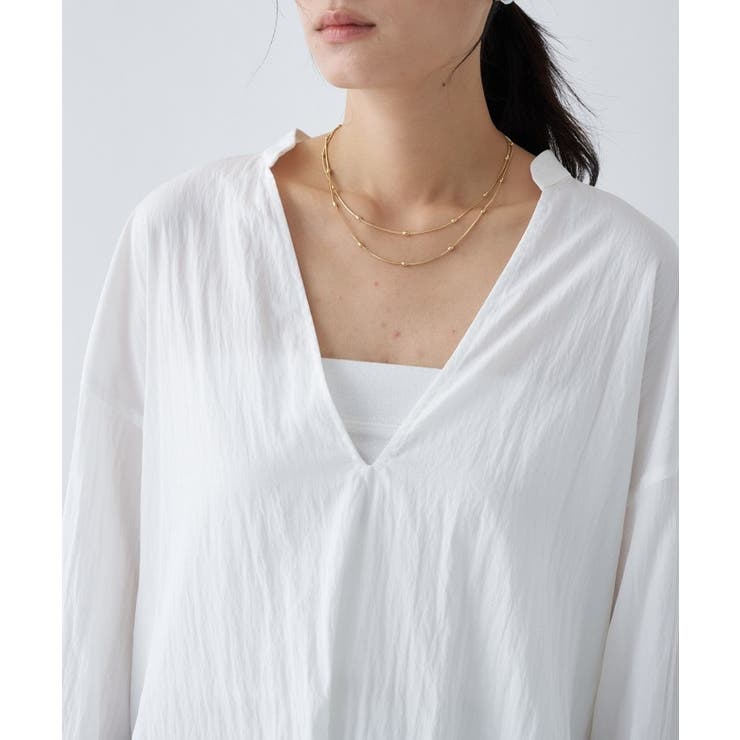 【手洗い可】スキッパーシャツブラウス | cloenc | 詳細画像9 