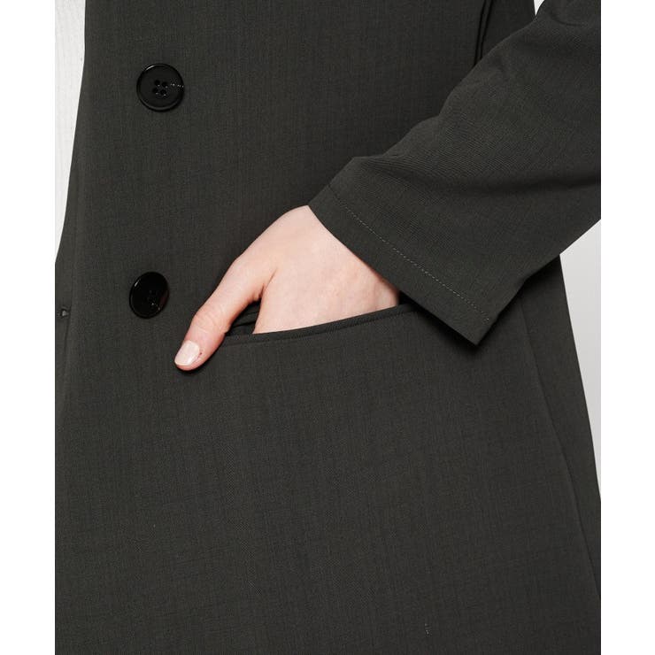 【セットアップ／マシンウォッシュ】ノーカラージャケット | cloenc | 詳細画像13 