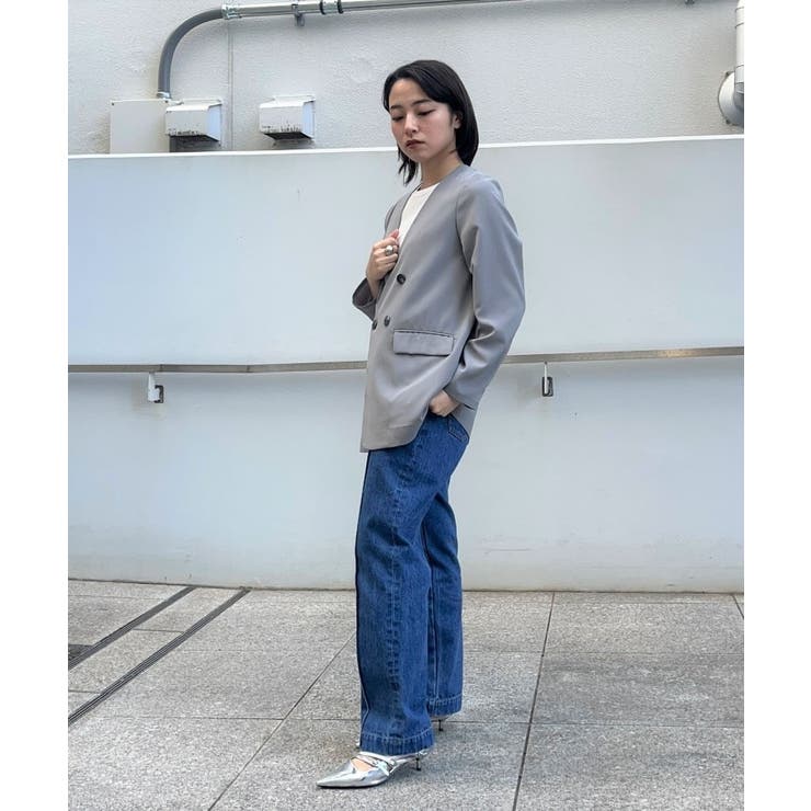 【セットアップ／マシンウォッシュ】ノーカラージャケット | cloenc | 詳細画像19 