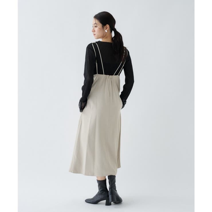 【手洗い可】Vネックフレアワンピース | cloenc | 詳細画像4 