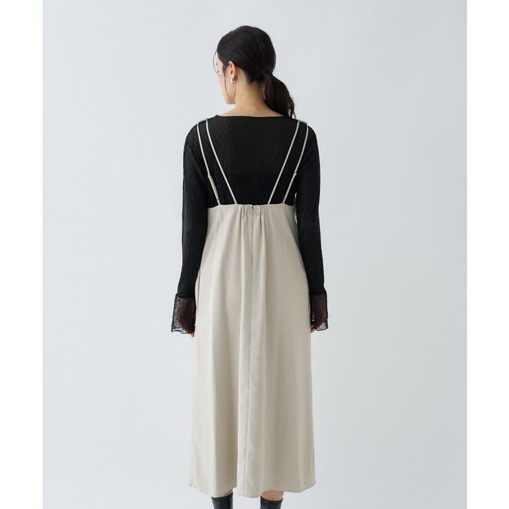 【手洗い可】Vネックフレアワンピース | cloenc | 詳細画像7 