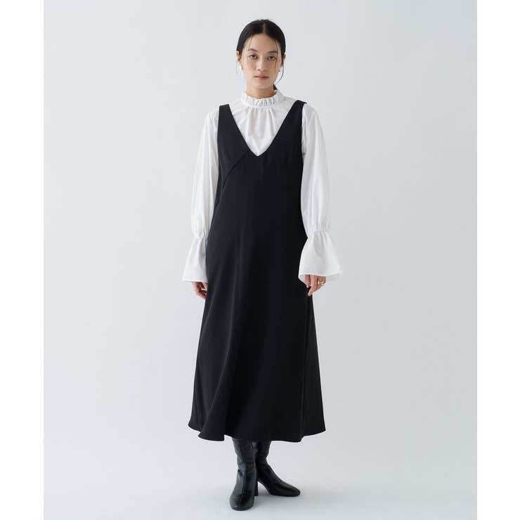 【手洗い可】Vネックフレアワンピース | cloenc | 詳細画像13 