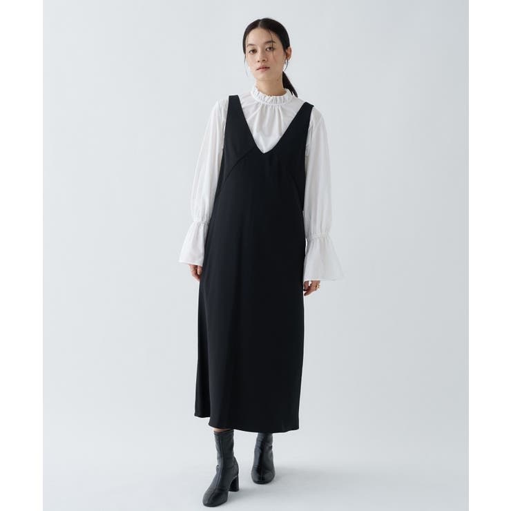 【手洗い可】Vネックフレアワンピース | cloenc | 詳細画像14 