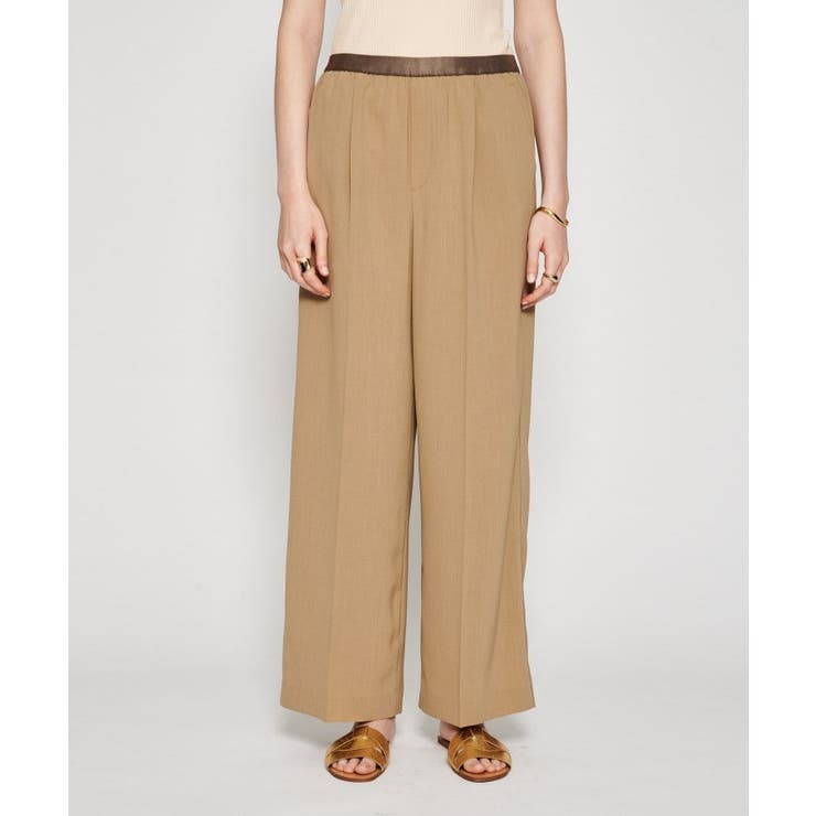 グレージュ(050) | 【セットアップ／マシンウォッシュ】イージーワイドパンツ | cloenc