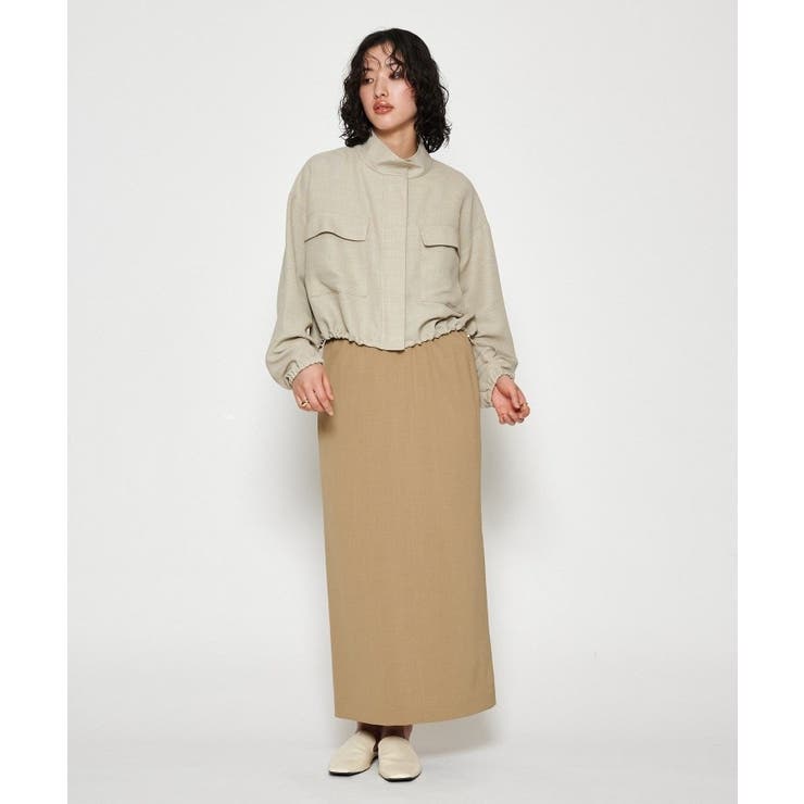 【セットアップ／マシンウォッシュ】イージーIラインスカート | cloenc | 詳細画像15 