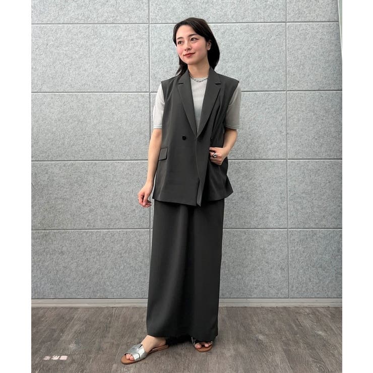 【セットアップ／マシンウォッシュ】イージーIラインスカート | cloenc | 詳細画像19 