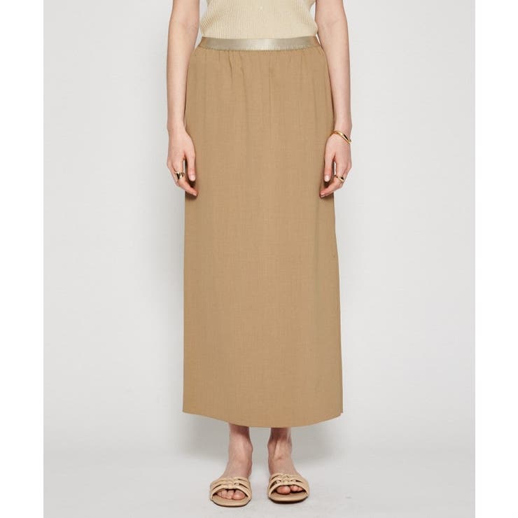 グレージュ(050) | 【セットアップ／マシンウォッシュ】イージーIラインスカート | cloenc