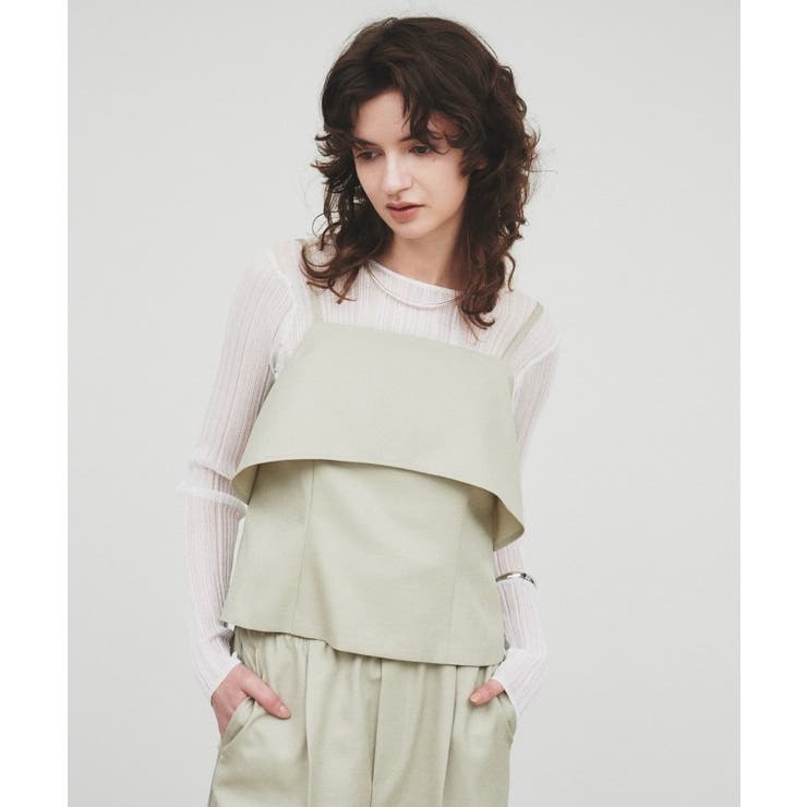 【セットアップ／手洗い可】イレヘムフリルキャミソール | cloenc | 詳細画像2 