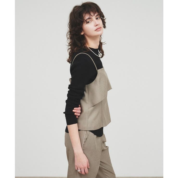 【セットアップ／手洗い可】イレヘムフリルキャミソール | cloenc | 詳細画像12 