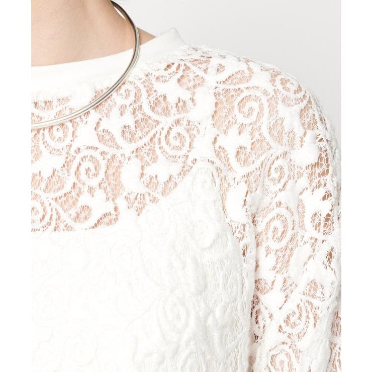 【手洗い可】レースシアープルオーバー | cloenc | 詳細画像4 