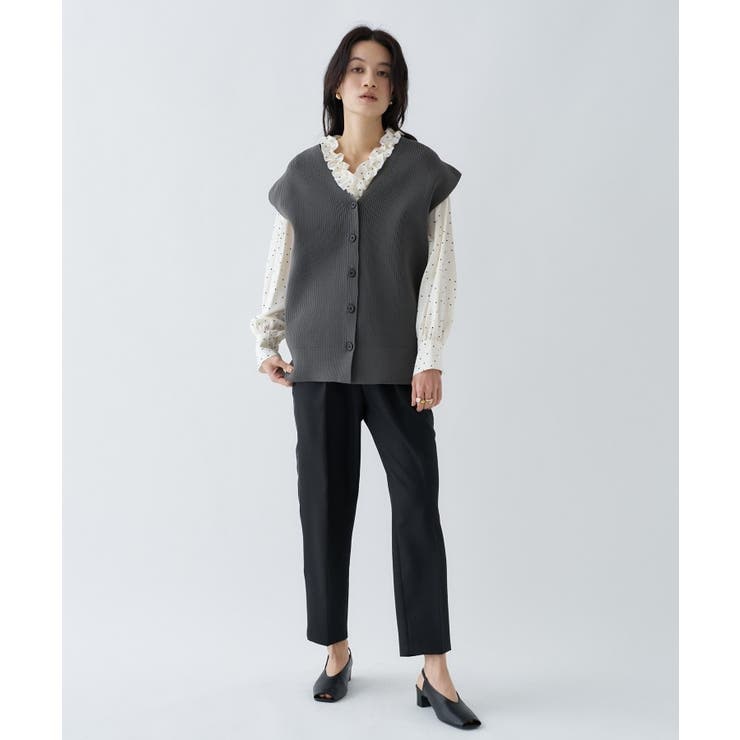 【手洗い可】ミドルゲージニットジレ | cloenc | 詳細画像17 