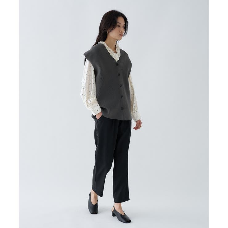 【手洗い可】ミドルゲージニットジレ | cloenc | 詳細画像18 