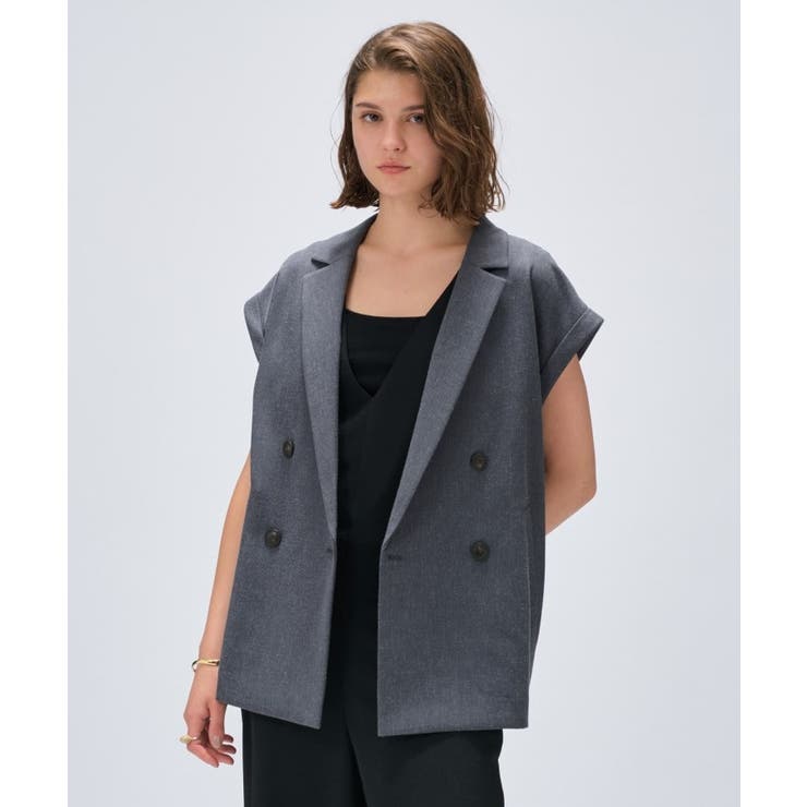 【セットアップ／手洗い可】リネンブレンドテーラードジレ | cloenc | 詳細画像20 