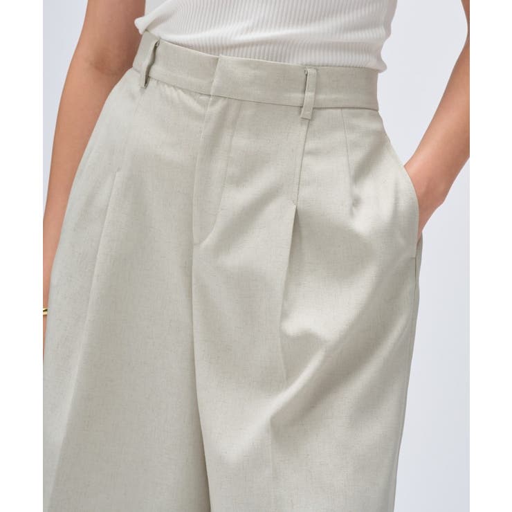 【セットアップ／手洗い可】リネンブレンドハーフパンツ | cloenc | 詳細画像10 