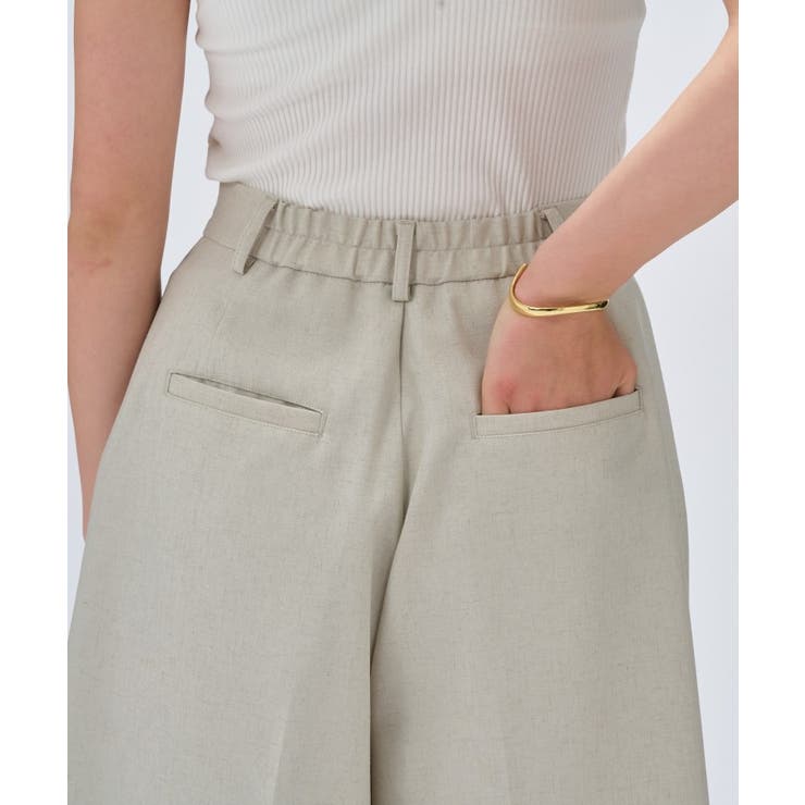 【セットアップ／手洗い可】リネンブレンドハーフパンツ | cloenc | 詳細画像11 