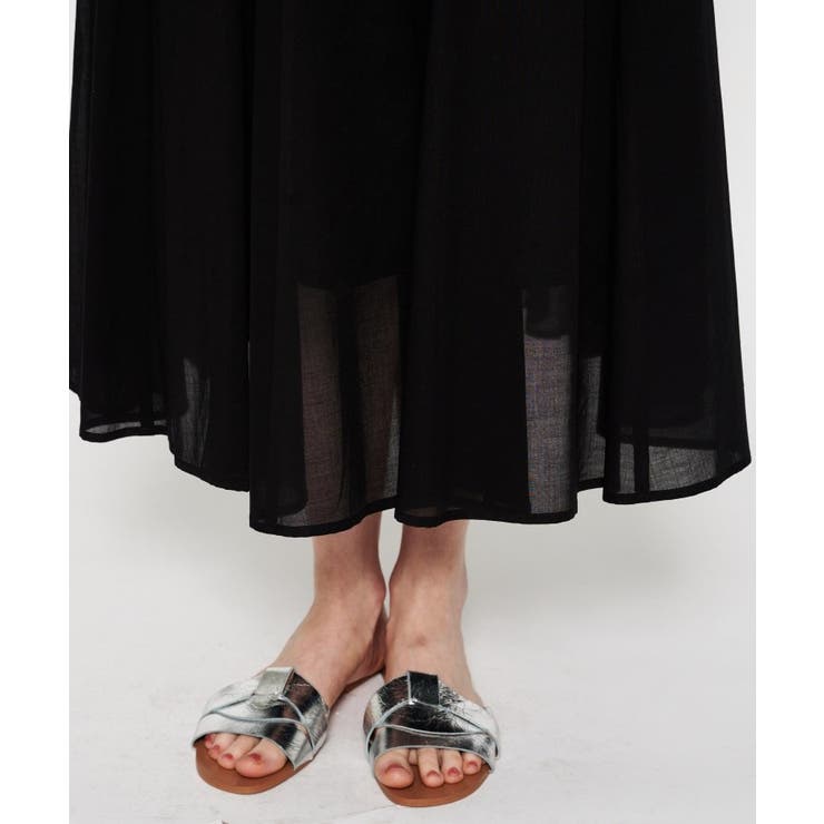 【手洗い可】コットンシアーフレアスカート | cloenc | 詳細画像9 