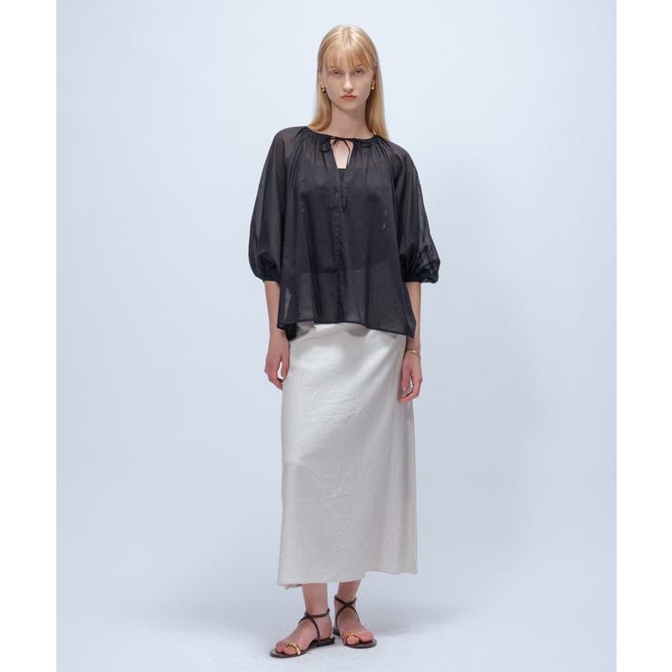 【手洗い可】コットンシフォンシアーブラウス | cloenc | 詳細画像8 