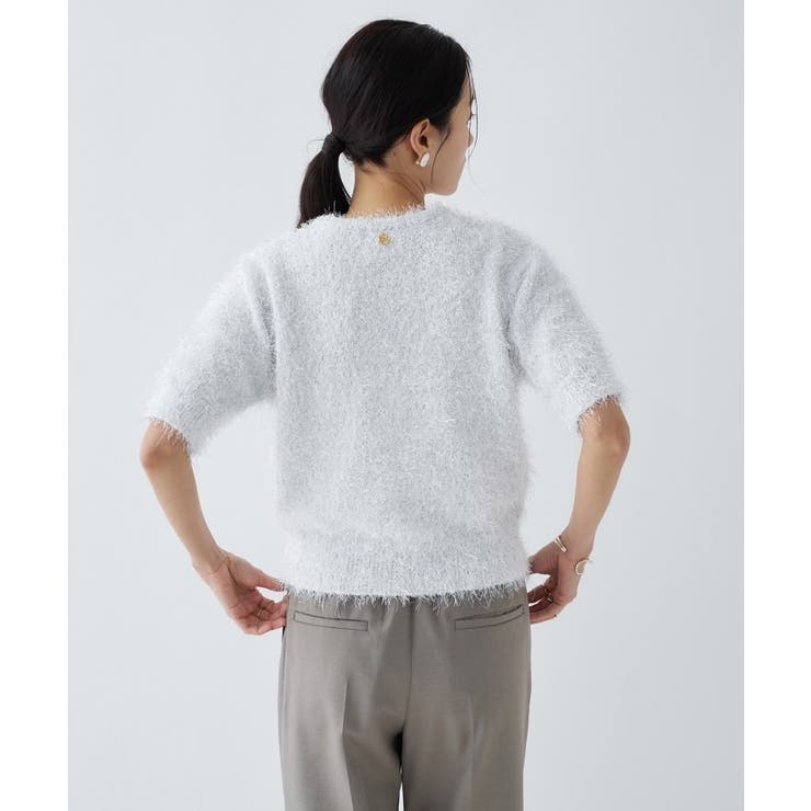 【手洗い可】フェザーラメニットプルオーバー | cloenc | 詳細画像5 