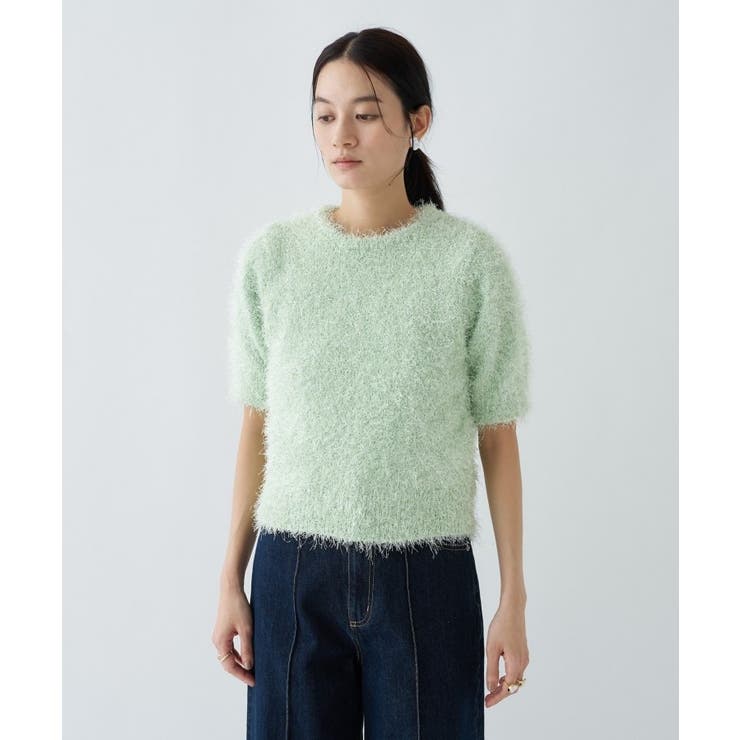 【手洗い可】フェザーラメニットプルオーバー | cloenc | 詳細画像10 