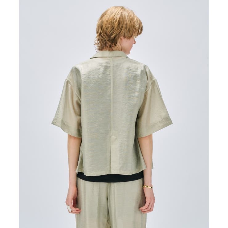 【セットアップ／手洗い可】ハーフスリーブシアージャケット | cloenc | 詳細画像4 