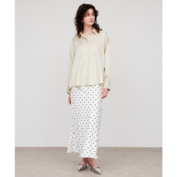 【手洗い可】サテンスキッパーシャツ | cloenc | 詳細画像1 