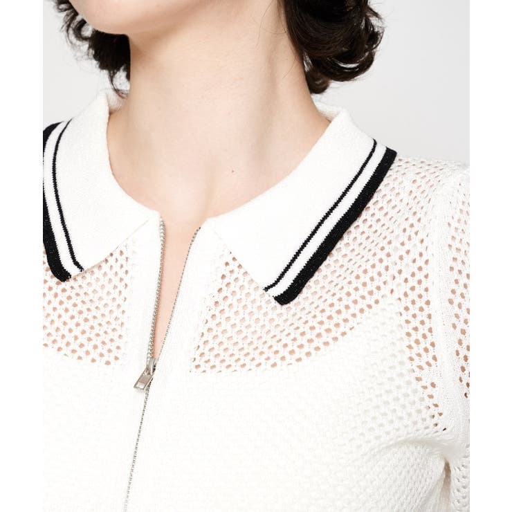 【手洗い可】ポロカラージップカーディガン | cloenc | 詳細画像4 