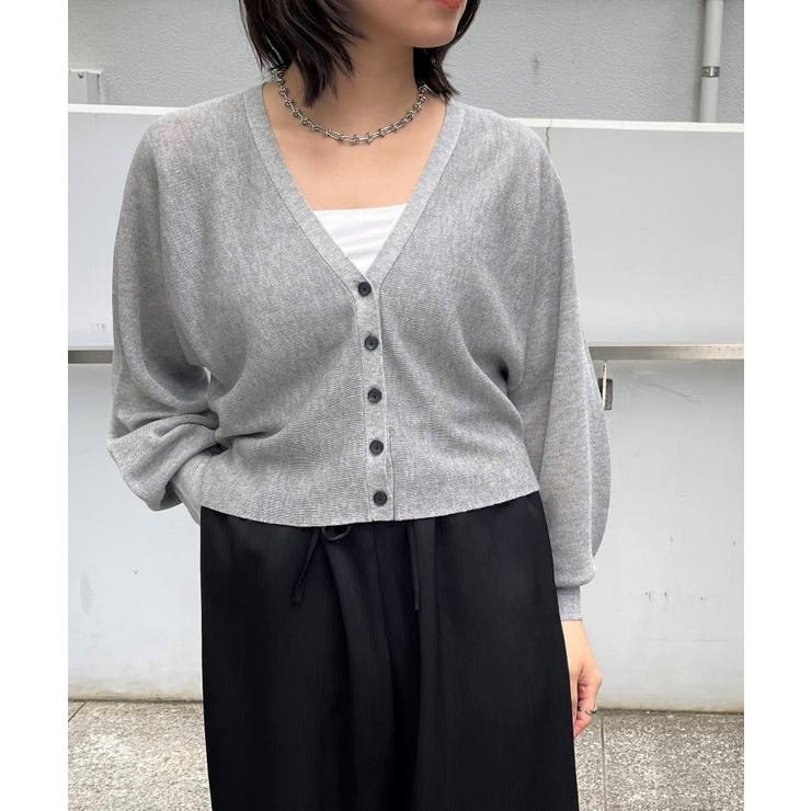 【手洗い可】ラメシアーショートカーディガン | cloenc | 詳細画像17 