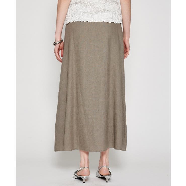 【手洗い可】リネンブレンドフレアスカート | cloenc | 詳細画像3 