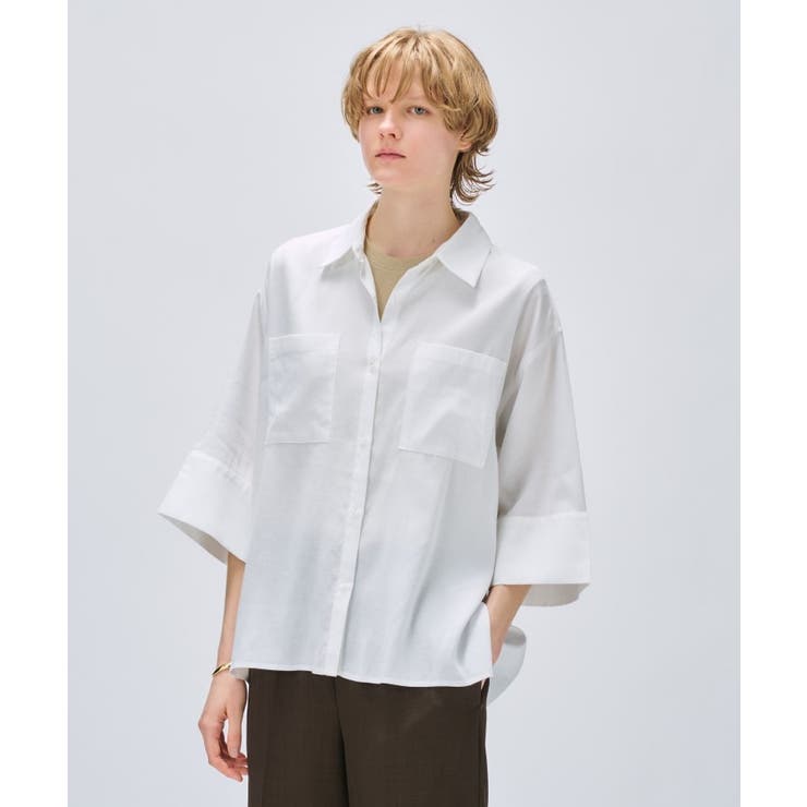 【手洗い可】リネンブレンドオーバーサイズシャツ | cloenc | 詳細画像3 