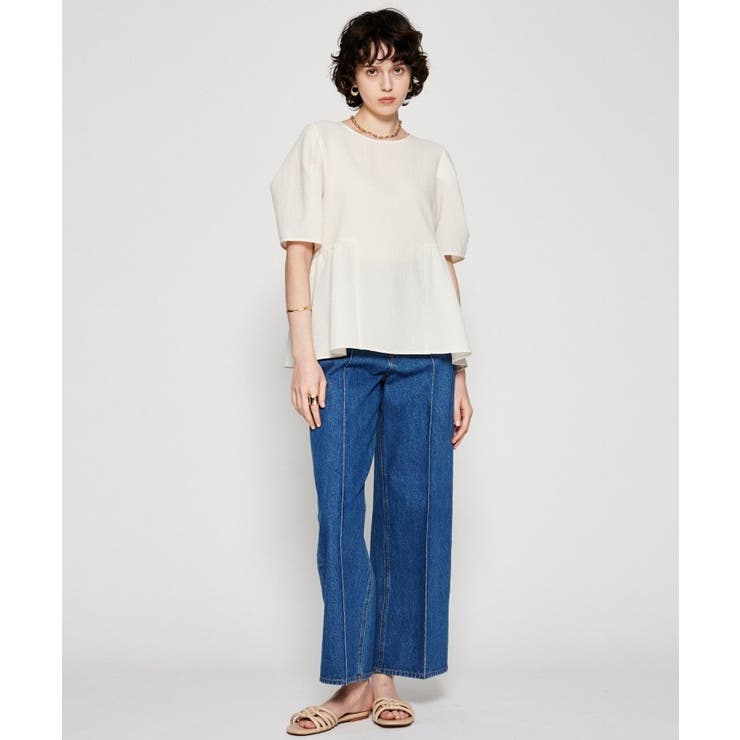 【手洗い可】フレアチュニックブラウス | cloenc | 詳細画像1 