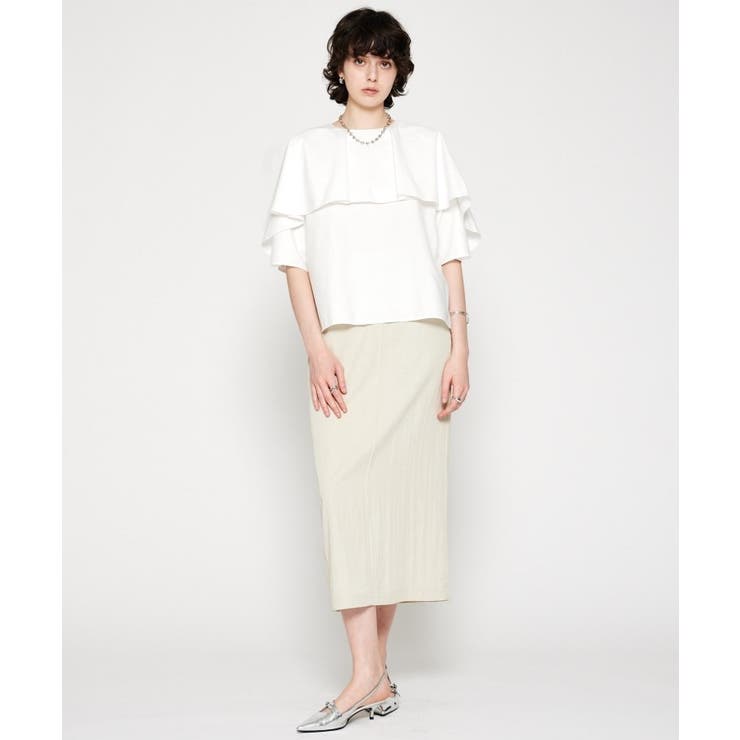 【手洗い可】前後2WAYケープブラウス | cloenc | 詳細画像1 