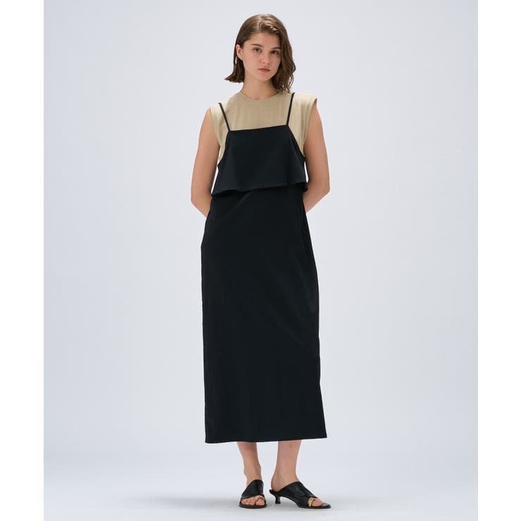 ブラック(019) | 【手洗い可】アイラインキャミワンピース | cloenc