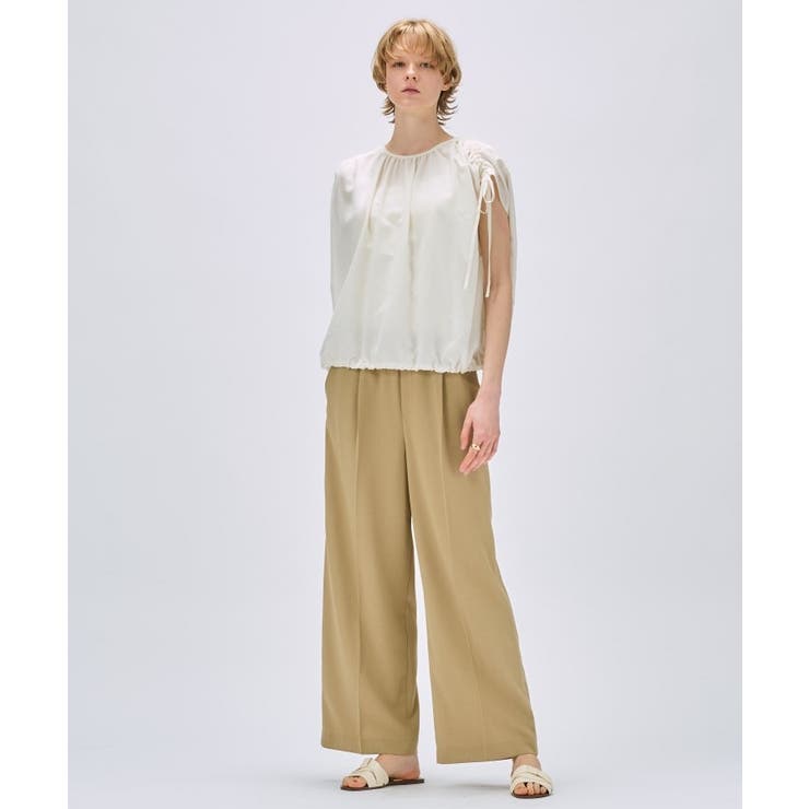 【手洗い可】ギャザーリボンブラウス | cloenc | 詳細画像4 