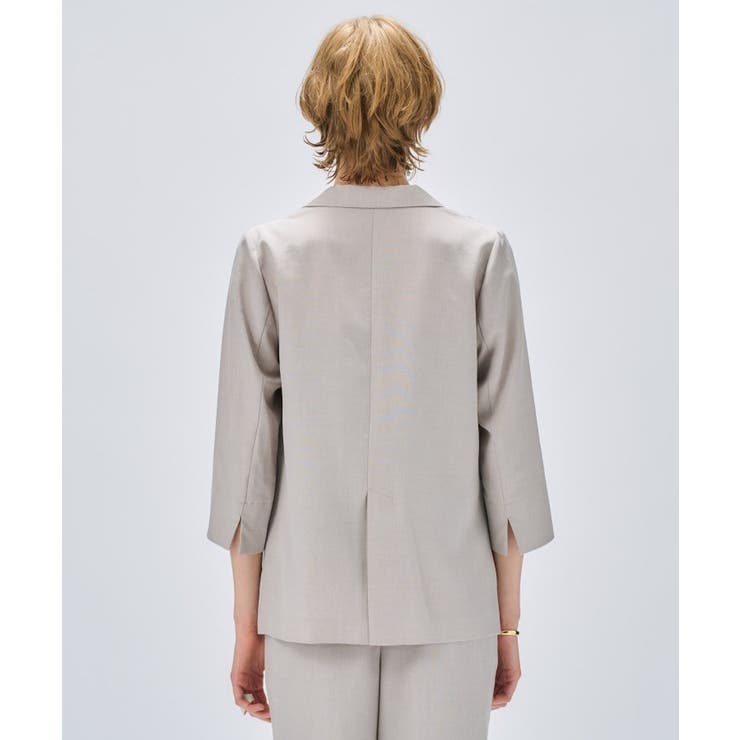 【セットアップ／手洗い可】ドライタッチハーフスリーブジャケット | cloenc | 詳細画像4 