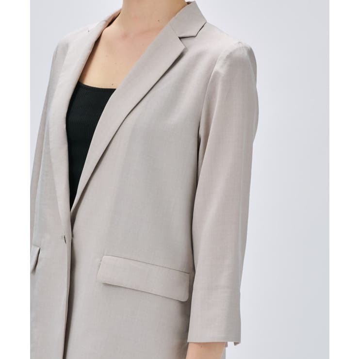 【セットアップ／手洗い可】ドライタッチハーフスリーブジャケット | cloenc | 詳細画像5 