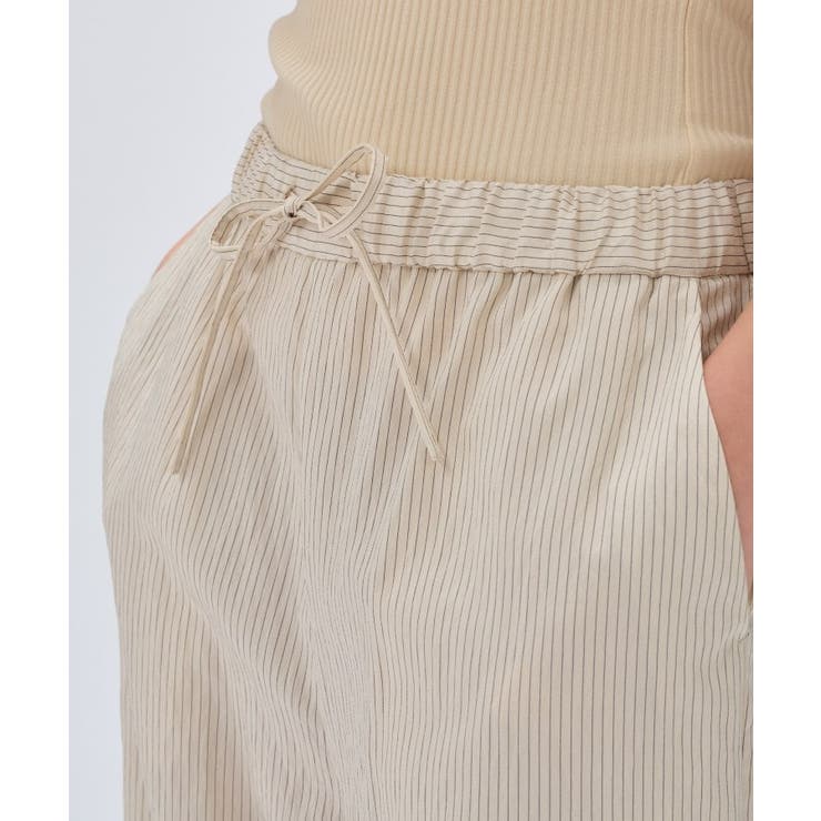 【セットアップ／手洗い可】ストライプイージーパンツ | cloenc | 詳細画像7 