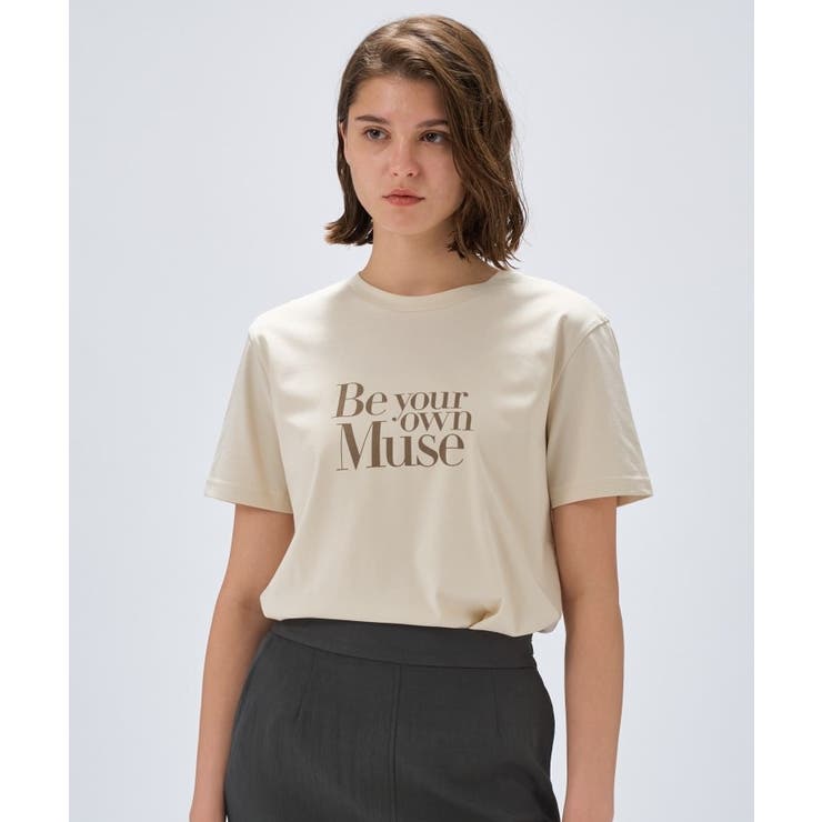 ライトベージュ(151) | 【手洗い可】ロゴプリントTシャツ | cloenc